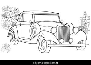 Rolls Royce boyama sayfası – el becerilerini geliştirir, boyama çalışması