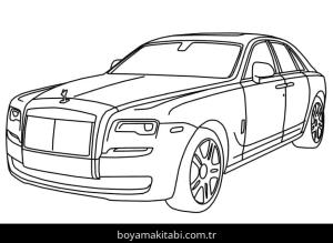 Rolls Royce boyama sayfası – keyifli zaman, renkli çizimler