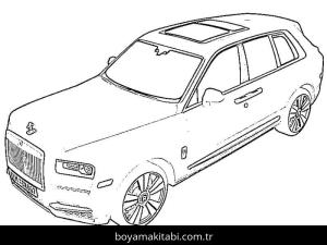 Rolls Royce boyama sayfası – yaratıcılığı geliştirir, keyifli zaman