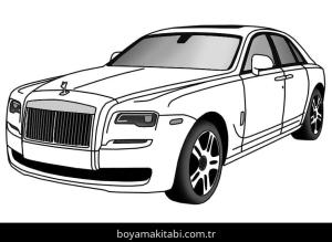 Rolls Royce boyama sayfası – yaratıcılığı geliştirir, keyifli zaman