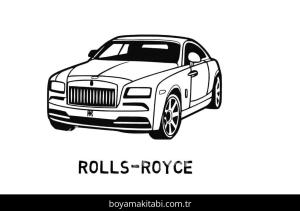 Rolls Royce boyama sayfası – okul öncesi, evde etkinlik