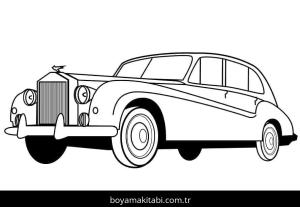 Rolls Royce boyama sayfası – çocuk aktivitesi, PDF indir