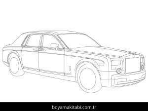 Rolls Royce boyama sayfası – eğitici aktivite, yaratıcılık