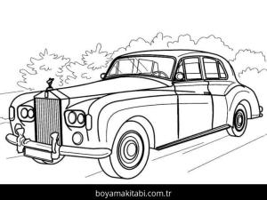 Rolls Royce boyama sayfası – yaratıcılık, eğlenceli etkinlik