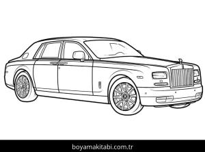 Rolls Royce boyama sayfası – evde etkinlik, ücretsiz yazdır