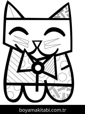 Romero Britto boyama sayfası – boyama çalışması, yaratıcılığı geliştirir