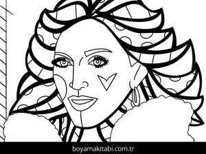 Romero Britto boyama sayfası – çocuklar için, çizgi film temalı