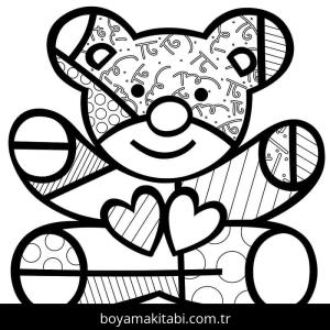 Romero Britto boyama sayfası – okul öncesi, evde etkinlik