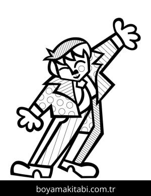 Romero Britto boyama sayfası – yaratıcılığı geliştirir, keyifli zaman