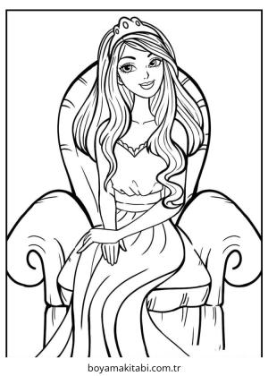 Royal Princess boyama sayfası – okul öncesi, evde etkinlik