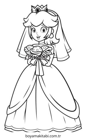Royal Princess boyama sayfası – sevimli karakter, sanatsal çalışma
