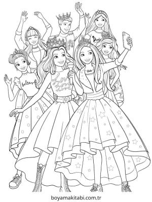 Royal Princess boyama sayfası – kolay boyama, eğitici aktivite