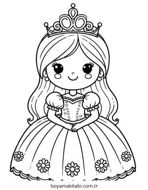 Royal Princess boyama sayfası – evde etkinlik, ücretsiz yazdır