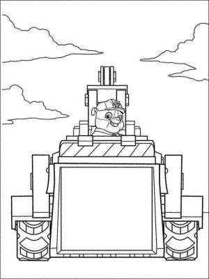 Rubble Paw Patrol boyama sayfası,  coloring page, Sevimli Rubble, 