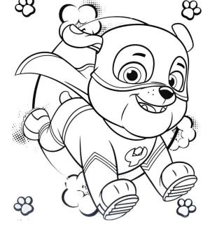 Rubble Paw Patrol boyama sayfası,  coloring page, Rubble Paw Patrol çocuklar için ücretsiz, 