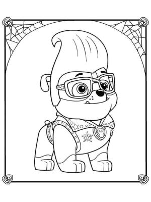 Rubble Paw Patrol boyama sayfası,  coloring page, Güzel Rubble Paw Patrol, 