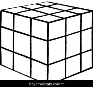 Rubik boyama sayfası – eğitici aktivite, yaratıcılık