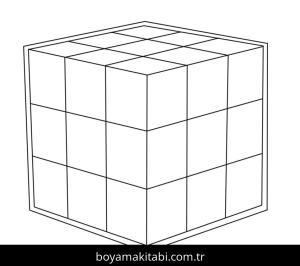 Rubik boyama sayfası – keyifli zaman, renkli çizimler