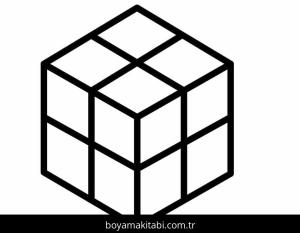 Rubik boyama sayfası – yaratıcılık, eğlenceli etkinlik