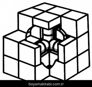 Rubik boyama sayfası – evde etkinlik, ücretsiz yazdır