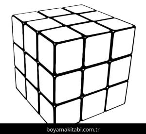 Rubik boyama sayfası – boyama çalışması, yaratıcılığı geliştirir