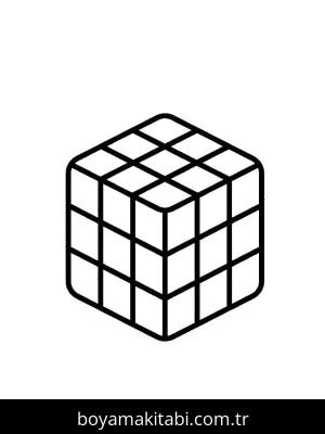 Rubik boyama sayfası – ücretsiz yazdır, boyama etkinliği