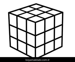 Rubik boyama sayfası – ücretsiz yazdır, boyama etkinliği