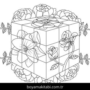 Rubik boyama sayfası – yaratıcılığı geliştirir, keyifli zaman