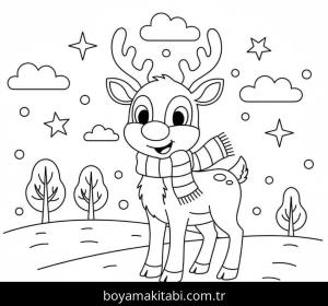 Rudolph boyama sayfası – yaratıcılığı geliştirir, keyifli zaman