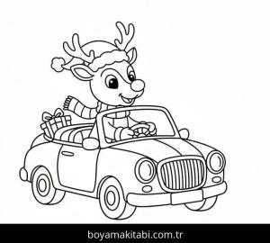 Rudolph boyama sayfası – ücretsiz yazdır, boyama etkinliği