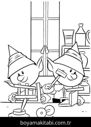 Rudolph boyama sayfası – çizgi film temalı, basit çizim