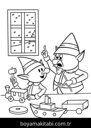 Rudolph boyama sayfası – kolay boyama, eğitici aktivite