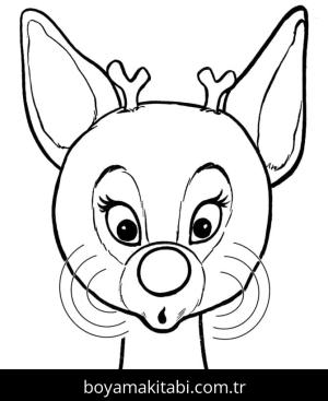 Rudolph boyama sayfası – okul öncesi, evde etkinlik