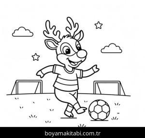 Rudolph boyama sayfası – PDF indir, sevimli karakter