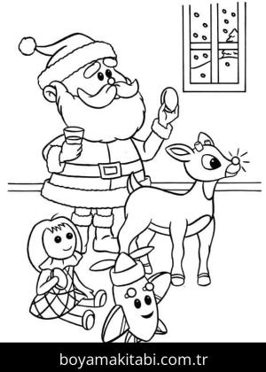Rudolph boyama sayfası – yaratıcılık, eğlenceli etkinlik