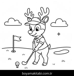 Rudolph boyama sayfası – çocuk aktivitesi, PDF indir