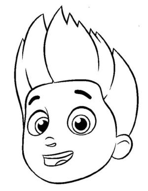 Ryder Paw Patrol boyama sayfası,  coloring page, Ryder’nin yüzü, 