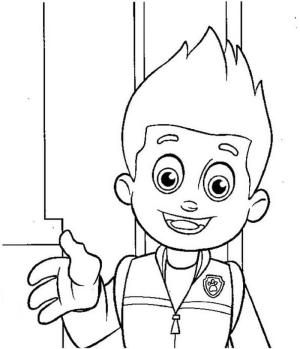 Ryder Paw Patrol boyama sayfası,  coloring page, Gülümseyen Ryder, 