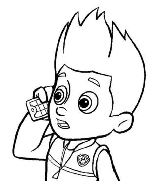 Ryder Paw Patrol boyama sayfası,  coloring page, Yazdırılabilir Ryder Paw Patrol, 