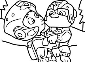 Ryder Paw Patrol boyama sayfası,  coloring page, Ryder ve Rubble, 