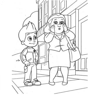 Ryder Paw Patrol boyama sayfası,  coloring page, Ryder ve Mayor Goodway, 