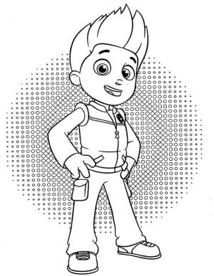 Ryder Paw Patrol boyama sayfası,  coloring page, Mutlu Ryder, 