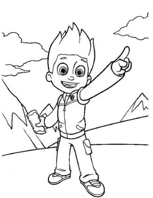 Ryder Paw Patrol boyama sayfası,  coloring page, Paw Patrol de Ryder, 