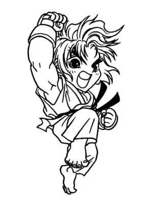 Ryu boyama sayfası,  coloring page, Serin Chibi Ryu, 