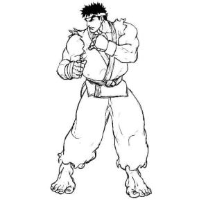 Ryu boyama sayfası,  coloring page, Mükemmel Ryu, 