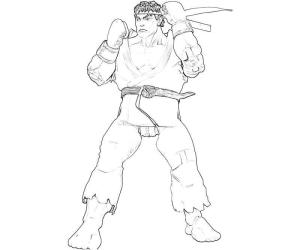 Ryu boyama sayfası,  coloring page, Ryu çiz, 