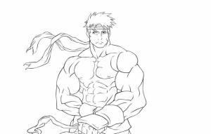 Ryu boyama sayfası,  coloring page, Yakışıklı Ryu, 