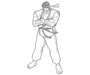 Ryu boyama sayfası,  coloring page, Yazdirilabilir Ryu, 