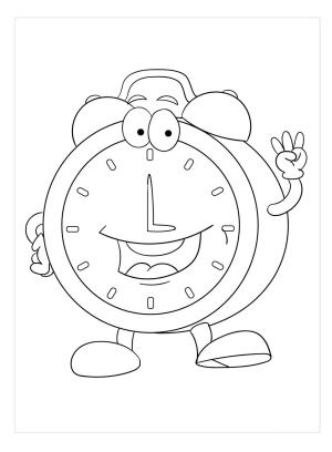 Saat boyama sayfası,  coloring page, Eğlenceli Saat, 