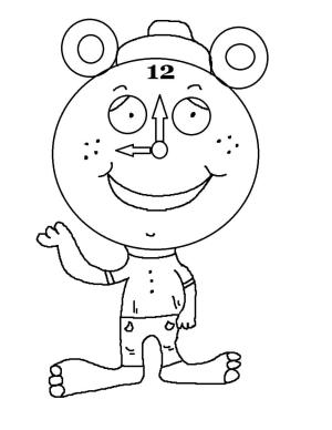 Saat boyama sayfası,  coloring page, Gün Işığından Yararlanma Saati, 